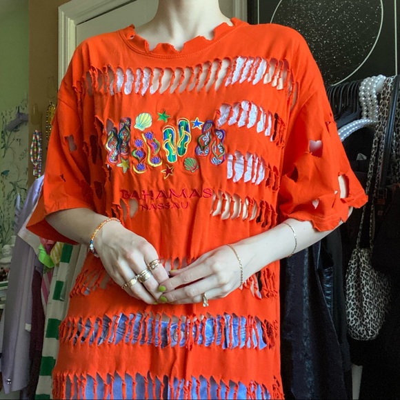 ✨SOLD✨ swimsuit orange cover up - Picture 1 of 10